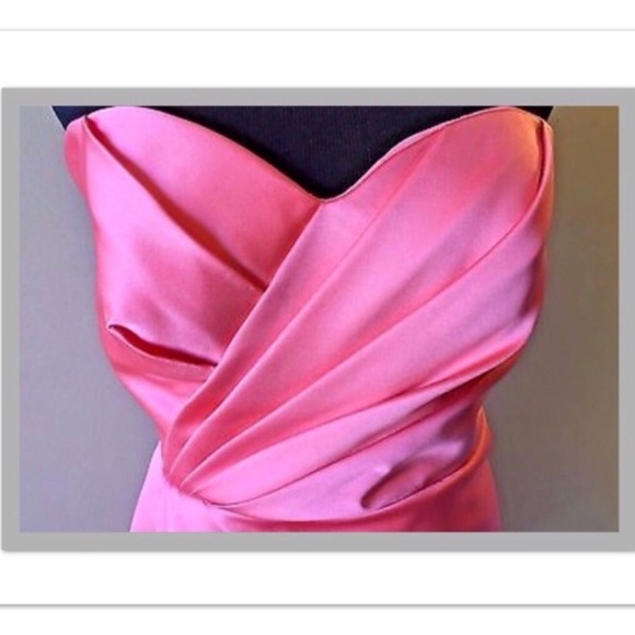 NWT Strapless satin guava pink dress - Picture 5 of 5